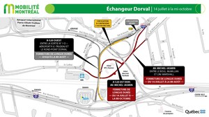 Réaménagement de l'échangeur Dorval - Fermetures de longue durée dans le secteur de l'avenue Michel-Jasmin