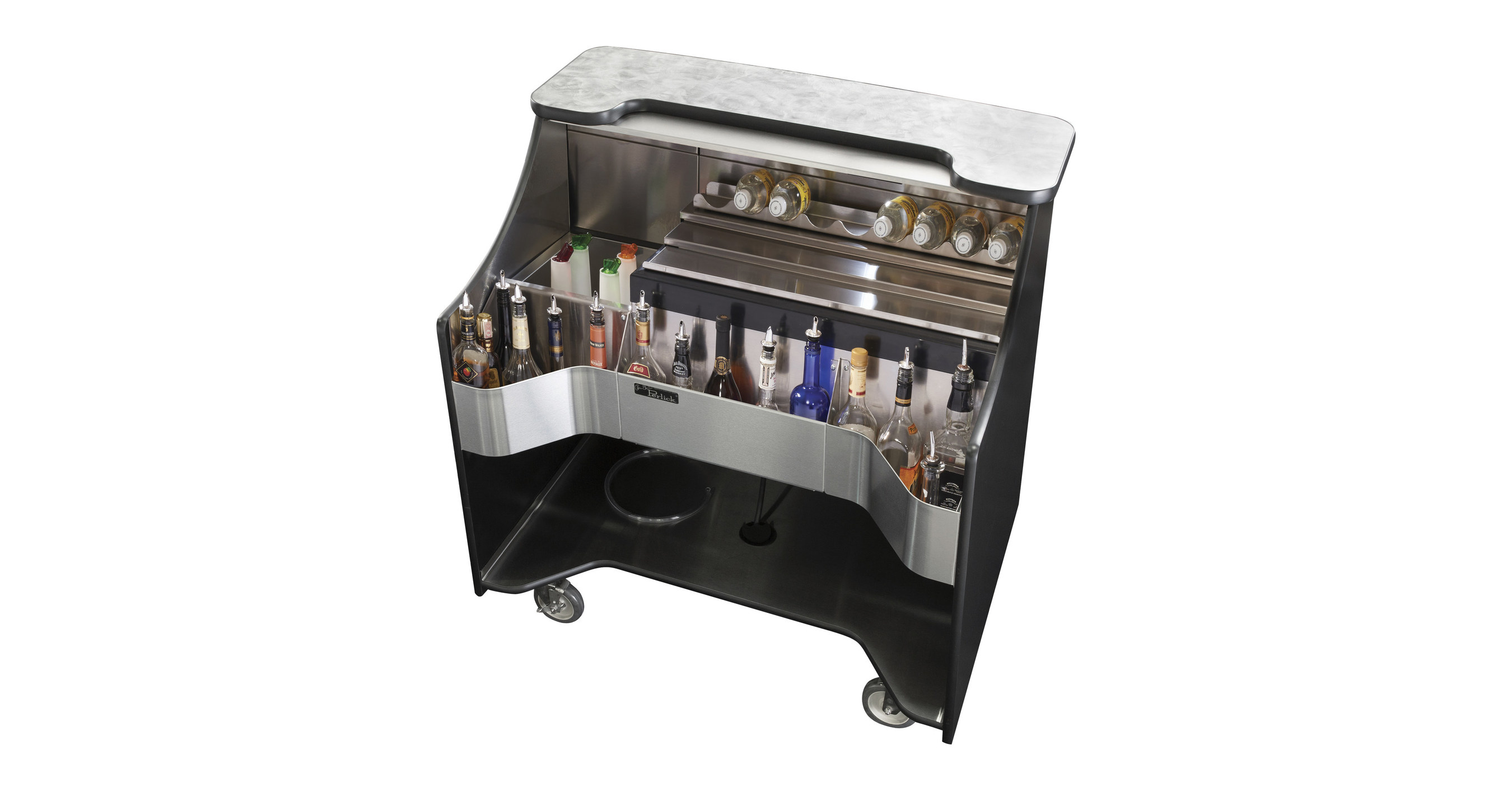 Deluxe Cocktail Bar Station Stainless Steel Insulated Ice Well