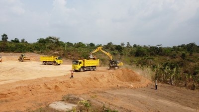 Ongoing construction activities at Segilola. (Source: https://www.thorexpl.com/). (CNW Group/Vox Royalty Corp.)