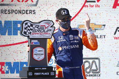 Scott Dixon made it three-for-three in the first race of an NTT INDYCAR SERIES doubleheader weekend at Road America, with Honda also scoring it's third INDYCAR victory in as many races Saturday at Road America in Wisconsin.  Race two is Sunday at 12 p.m. EDT.