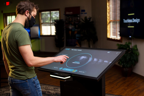 The Integrated Touchless System is designed to create touchless versions of new or existing digital exhibits in museums and other public institutions. The system uses a combination of software and hardware that allows visitors to easily understand how to interact with touchless technology even if they are completely unfamiliar with this type of interaction.