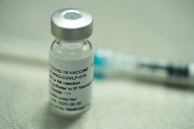Vial of a vaccine candidate. (CNW Group/Medicago)