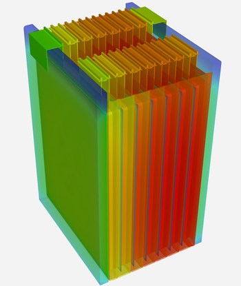 Ansys Fluent's new streamlined workflows help engineers accurately predict battery module temperature