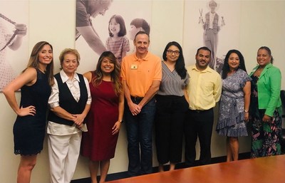 (L-R) Vivian Nava Schellinger, NCOA; Lonita Muñoz, Ledbetter Eagle Ford Community Organization; Abigail Zapote, Latinos for a Secure Retirement; Carl Burlbaw, The Senior Source; Edith Rodriguez, Texas LULAC; Alfonso Franco, Proyecto inmigrante; Miriam Sanchez, Mexican Consulate & Amigos Sin Fronteras; Carmen Guzman, LegalShield. 