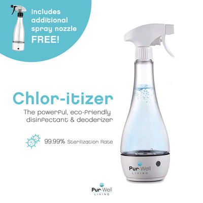 Pur-Well Living launches the Chor-itizer, a cleaning device that makes unlimited disinfectant for under 10 a gallon. Order at www.Pur-well.com