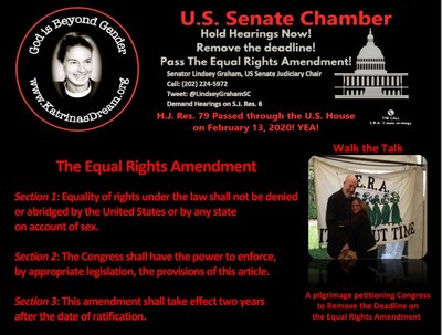 Walk the Talk Pilgrimage: US Congress - Remove the Deadline on the Equal Rights Amendment