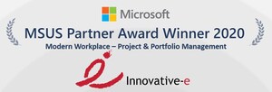 Innovative-e Announced as the 2020 Microsoft US (MSUS) Partner Award Winner Modern Workplace - Project and Portfolio Management 2020