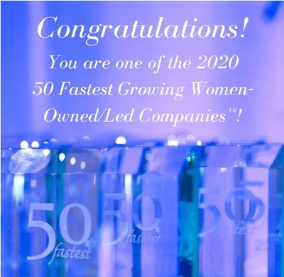 J P Systems Inc. named one of the top 50 fastest growing woman owned firms for 2020 by the Women Presidents' Organization