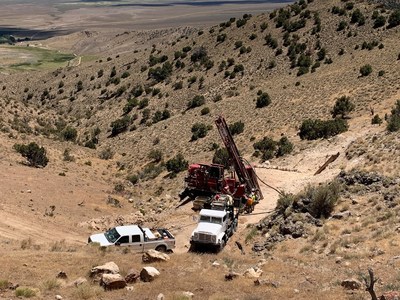 Image of rig drilling a priority target – July 2020 (CNW Group/New Placer Dome Gold Corp.)