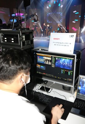 KT is rehearsing 'KT Live Stage', which is high-definition global streaming of K-pop contents