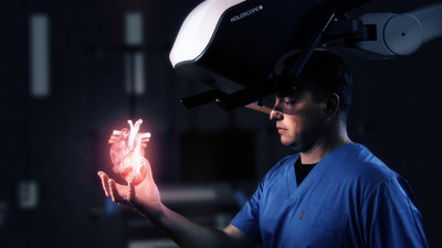 HOLOSCOPE™-i: Over-the-head Holographic System by RealView Imaging, Creating Digital 3D Holograms in the Physician's Hand