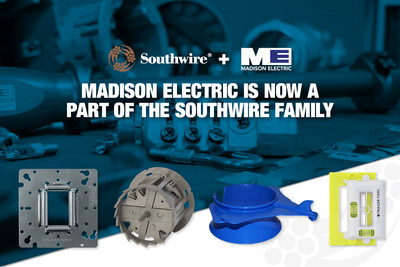 Southwire has acquired Madison Electric Products LLC of Solon, Ohio – a manufacturer of high-quality, electrical components and accessories. Madison Electric is widely recognized for designing high-quality, innovative electrical products for the professional, including SmartLB™, Smart Box™, Draft Seal™, Pull-It™ and other well-known brands. The purchase of Madison Electric includes a headquarters operation in Solon, Ohio and a state-of-the-art warehouse and distribution facility in Duluth, Ga.