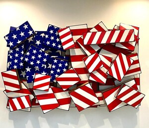 A 3-D Fragmented Flag By Artist Todd Gray Represents Our Country In Missouri Capital Governor Office Building