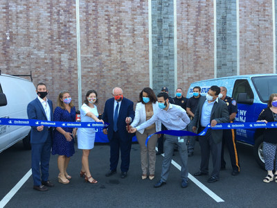 NJ dignitaries helped inaugurate Goodwill NYNJ facility. (L-R): NJ Assembly member Clinton Calabrese; Lauren Zisa, Hackensack Chamber of Commerce E.D.; Katy Gaul-Stigge, Goodwill NYNJ President/CEO; South Hackensack Mayor Jim Anzevino.