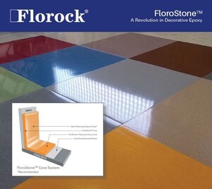 El nuevo FloroStone™ Cove mejora los impresionantes beneficios sanitarios y el atractivo estético de la línea de recubrimientos epoxicos decorativos FloroStone™ de Florock®.