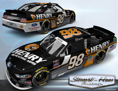 Stewart-Haas Racing (SHR) team's No. 98 Ford Mustang driven by Chase Briscoe gets a new look for the Henry 180 race at Road America.