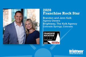 Brightway Insurance Agency Owners in Colorado named 2020 Rock Star Franchise Owners by national research firm