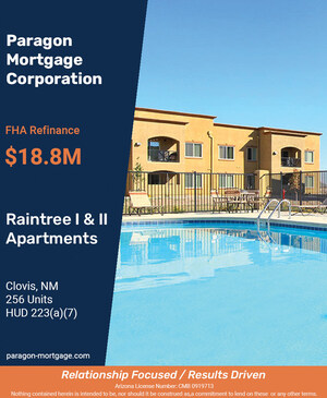 Paragon Mortgage Corporation Arranges $18.8 Million to Refinance Multifamily Properties In Clovis, New Mexico