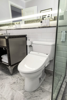 A legend in San Francisco, the sophisticated Palace Hotel seamlessly merges period elegance with modern technology and innovation. Guest baths on the Palace Hotel’s upper floors and all suites are appointed with WASHLET by TOTO.