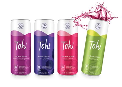 Tohi beverages are 30% single strength Aronia Berry juice and 70% hydration, available in four refreshing flavors: The Original, Blackberry Raspberry, Dragon Fruit and Ginger Lime. Tohi is non-carbonated and naturally low in calories, with no added sugars and just a hint of Monk Fruit for sweetness. Tohi beverages are packaged in eco-friendly, 12-ounce slim aluminum cans, available for purchase at DrinkTohi.com or on Amazon.