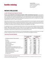 Lundin Mining Second Quarter Results (CNW Group/Lundin Mining Corporation)
