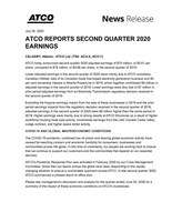 ATCO Reports Second Quarter 2020 Earnings