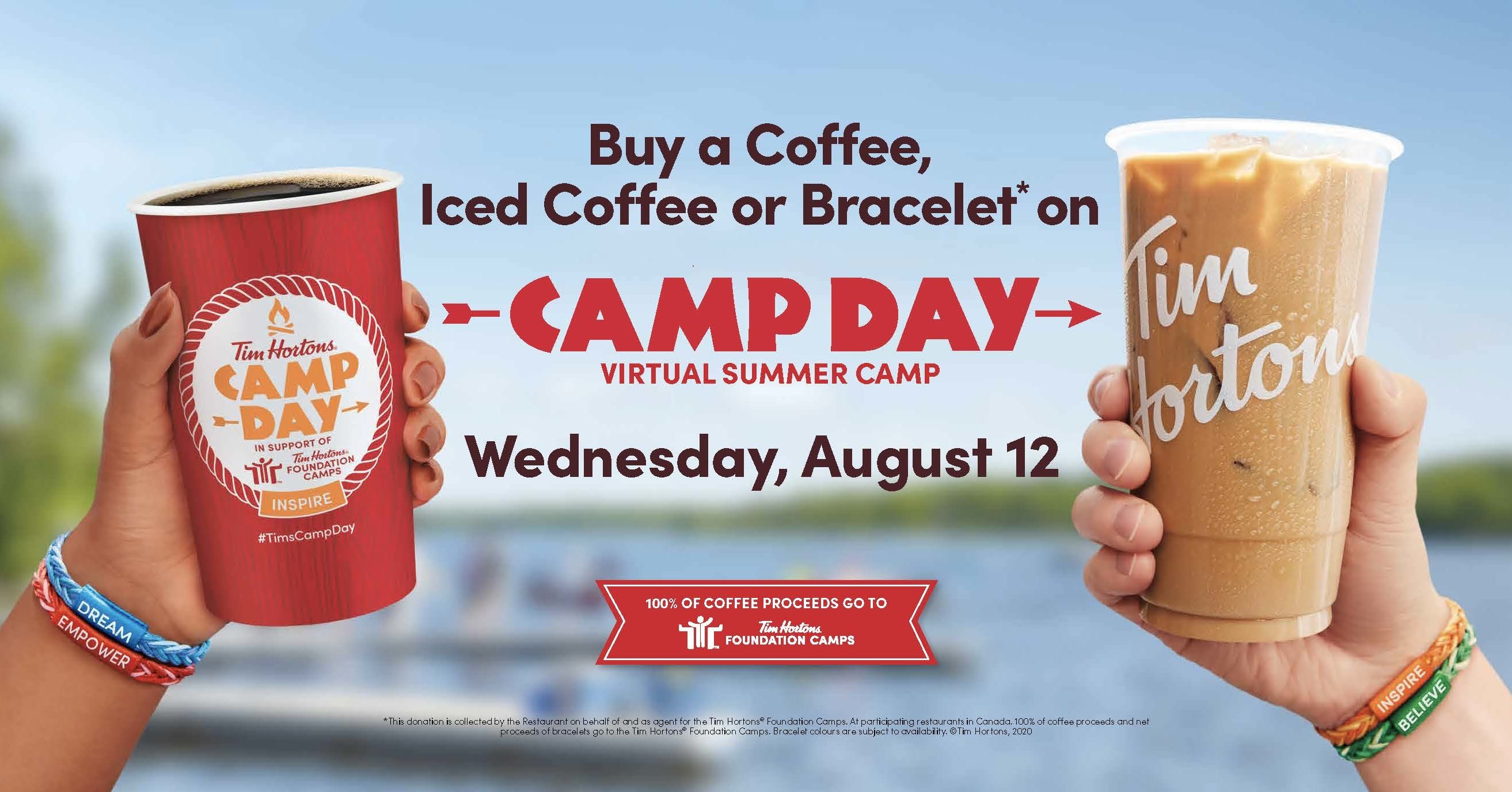 Hortons® announces its annual Day coming on August 12, supporting virtual Tims eCamp this year