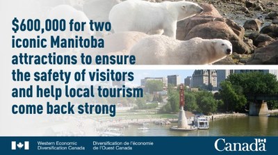 Government of Canada announces funding for two key Manitoba tourist destinations (CNW Group/Western Economic Diversification Canada)