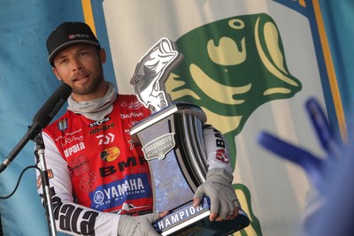 Brandon Palaniuk, of Rathdrum, Idaho, has won the 2020 Bassmaster Elite at Lake Champlain with a four-day total of 80 pounds, 1 ounce.
