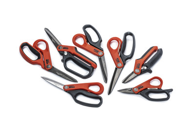 The new Crescent Wiss Tradesman Shears lineup features seven unique products: 10" Heavy-Duty Shears (CW10TM), 10" Offset Right Hand Shears (CW10T), 10" Offset Left Hand Shears (CW10TL), 11" Heavy-Duty Single Ring Shears (CW11TM), 6" Electrician's Data Shears (CW5T), 7.5" Utility Shears (CW7T), and 8.5" All-Purpose Shears (CW812S).