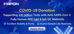 Fapon 2nd COVID-19 Donation, 100 Million Anti-SARS-CoV-2 Fully Human RBD IgM &amp; IgG QC Test Materials