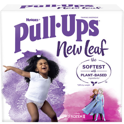 Pull-Ups® introduces New Leaf™, a super soft training underwear with plant-based* ingredients featuring four exclusive designs from Disney’s “Frozen II”. Pull-Ups® New Leaf™ is now available at retailers nationwide.