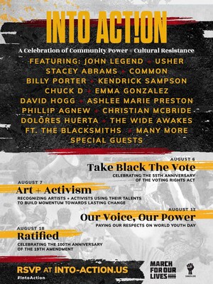 March For Our Lives &amp; Sankofa Present "Into Action" Featuring John Legend, Usher, Stacey Abrams, Billy Porter, and More