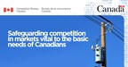 Competition Bureau safeguards competition in markets essential to the delivery of electricity and internet to Canadians