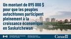 Le gouvernement du Canada investit dans les entreprises et les communautés autochtones de la Saskatchewan