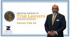 Attorney Zulu Ali Is Selected As 2020 "Litigator of The Year" By the American Institute of Trial Lawyers