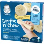 Gerber® Introduces Soothe 'n' Chew™ Teething Sticks -- A First-Of-Its-Kind Natural Product for Teething Babies
