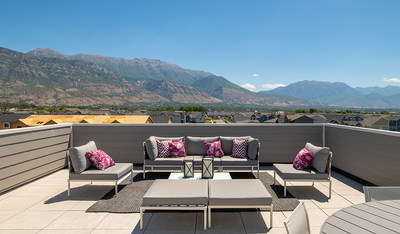Richmond American’s Devoe plan at Cityscape™ at Mahogany Row in American Fork boasts a relaxing rooftop terrace.