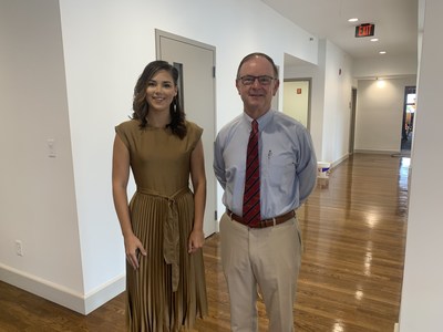 Left, Hannah Cooper, Business Development Manager-Staunton Innovation Hub; Right, G. Leonard Pittman, Sr. Vice President and Commercial Lender-First Bank & Trust Company