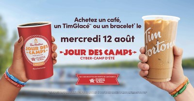 Aujourd'hui, participez au Jour des camps Tim Hortons® : 100 % des recettes des ventes de café chaud et de TimGlacéMC seront versées aux Camps de la Fondation Tim Hortons