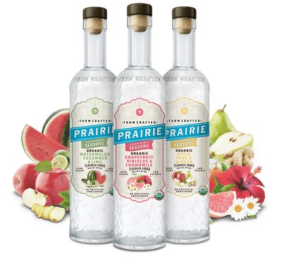 Prairie Organic Spirits is expanding its portfolio of farm-crafted spirits with the launch of its first-ever vodka botanicals collection, Prairie Organic Sustainable Seasons, in three delicious new flavors – Grapefruit, Hibiscus & Chamomile; Watermelon, Cucumber & Lime; and Apple, Pear & Ginger.