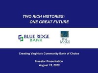 Blue Ridge And Bay Banks To Combine In Strategic Merger