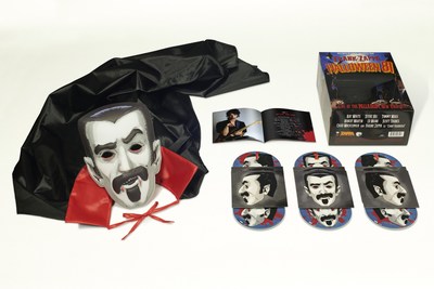 For the first-time ever, Frank Zappa’s historic October 31 Halloween night concerts and the closing November 1 show recorded live at The Palladium in 1981 will be released on October 2 via Zappa Records/UMe as a gigantic six-disc box set featuring 78 unreleased live tracks and a Count Frankula mask and cape.