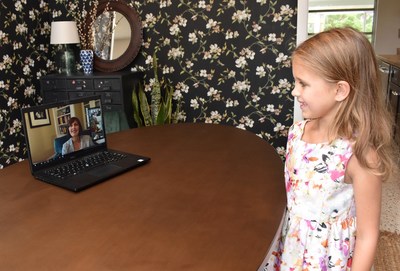 Ellie York, 6, an oncology patient at St. Joseph’s Children’s Hospital in Tampa, meets virtually with U.S. Rep. Kathy Castor on Aug. 12, 2020. During Family Advocacy Week, Aug. 10-14, Ellie and her family joined St. Joseph’s Children’s Hospital in asking members of Congress to continue supporting the health care needs of children with serious and chronic conditions, which remain critical even during the global pandemic.