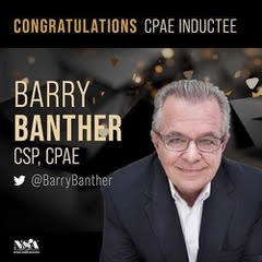 National Speakers Association Inducts Leadership Expert Barry Banther Into The Speaker Hall of Fame