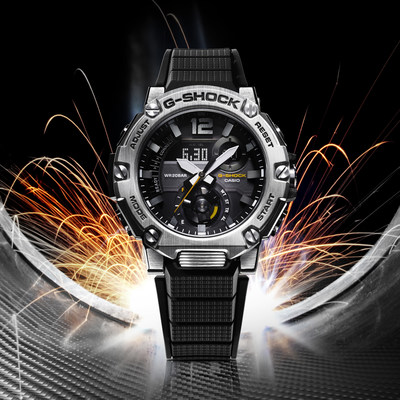 G-Shock G-Steel Carbon Bezel Black Solar Watch