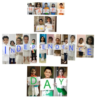Students of VIBGYOR Group of Schools celebrating Independence Day