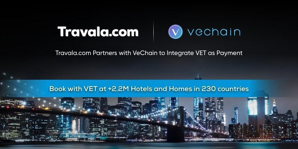 Vechain Geht Partnerschaft Mit Travala Com Ein Um Vet Als Weltweite Zahlungsmethode Fur 2 2 Millionen Hotels Zu Integrieren