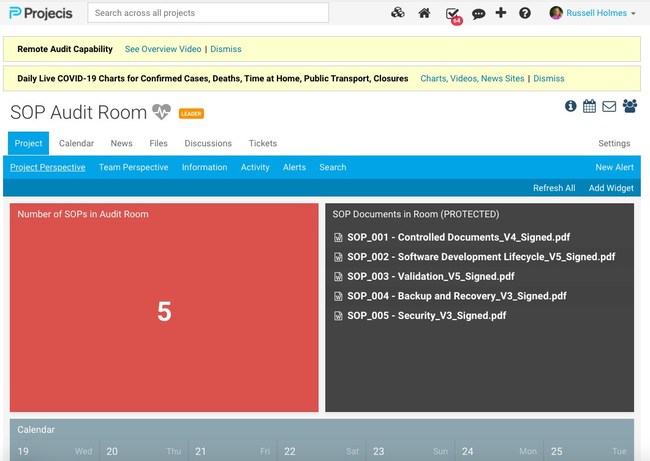 Standard Operating Procedures (SOP) Audit Room in Projecis