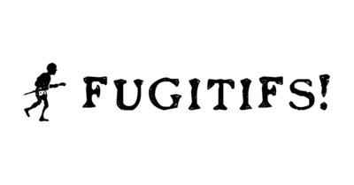 Logo Fugitifs! blanc (Groupe CNW/Commission des droits de la personne et des droits de la jeunesse)